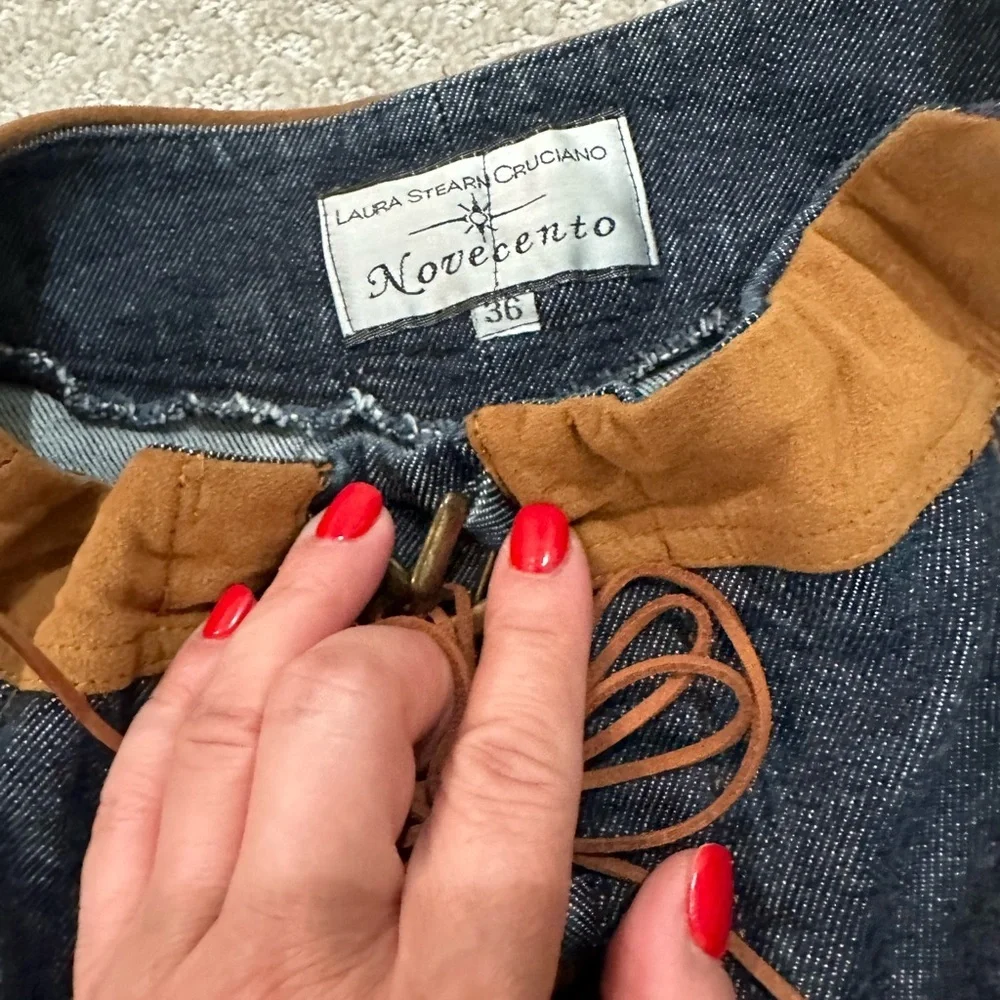 Custom Vintage & Rare Denim & Ultra Suede Jeans - Picture 8 of 10